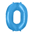 Foil balloon 16" Digit is 0, individual packing, color blue