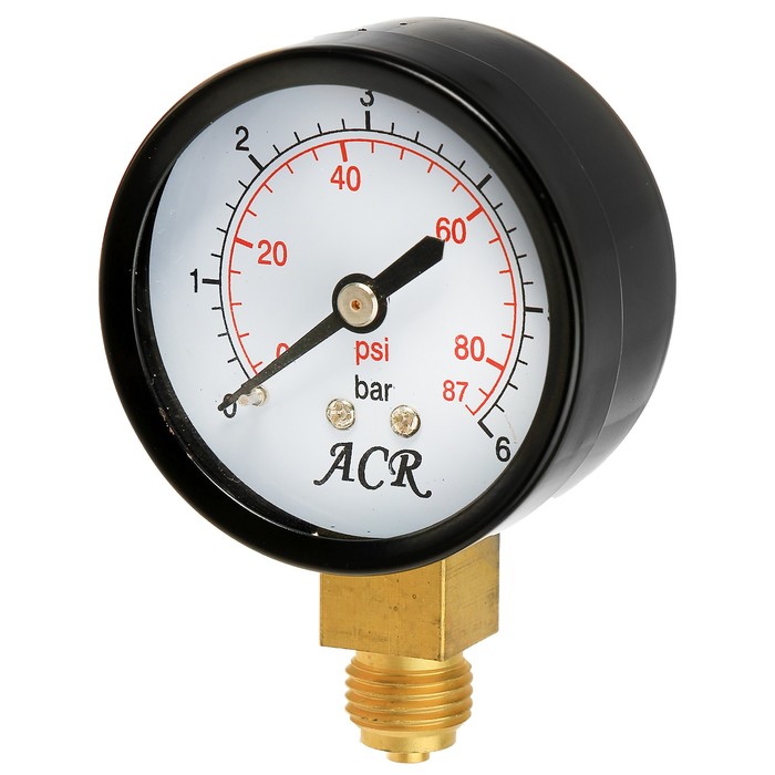 Манометр ACR, радиальный, Дк 50 мм, 0,6 МПа, наружная резьба 1/4&quot;