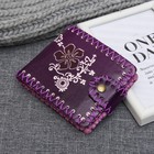 Female purse, 3 sections for cards, color purple Female purse, 3 sections for cards, color purple