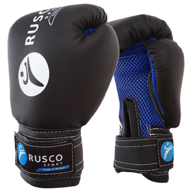 Перчатки боксерские RUSCO SPORT детские кож.зам. 4 Oz черные