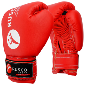 Перчатки боксерские RUSCO SPORT детские кож.зам. 6 Oz цвет красный