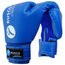 Перчатки боксерские RUSCO SPORT кож.зам.  8 Oz синие
