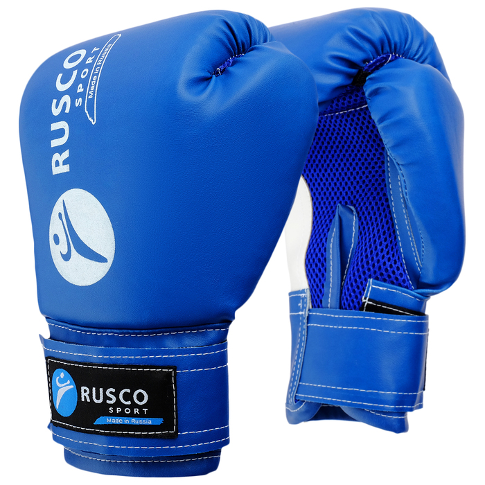 Перчатки боксерские RUSCO SPORT кож.зам. 10 Oz синие