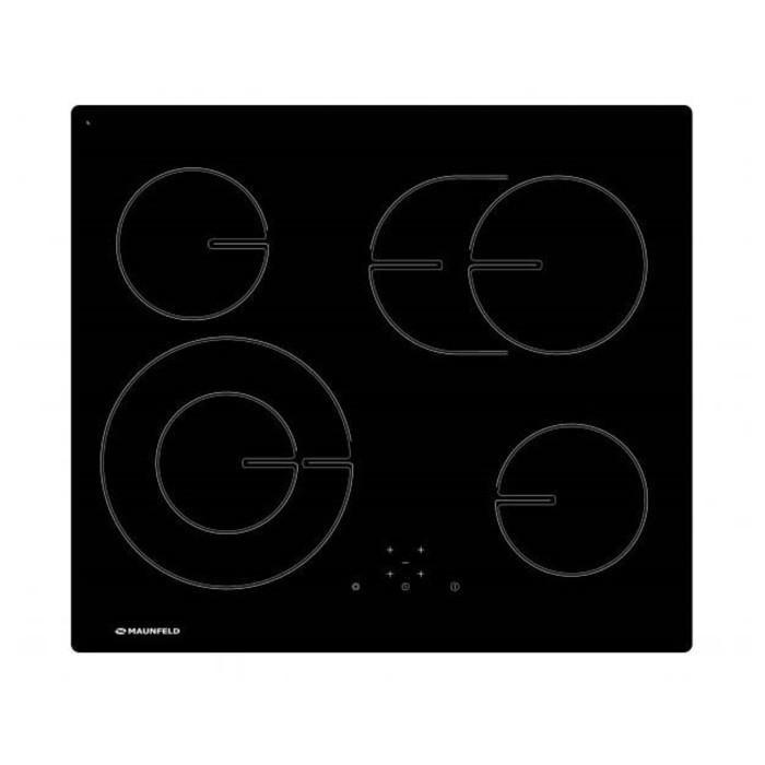 Варочная поверхность Maunfeld MVCE59.4HL.1SM1DZT-BK, стеклокерамическая, 4 конфорки, черный