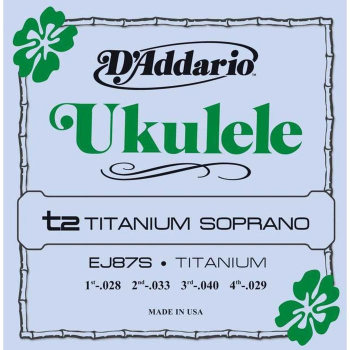 Струны для укулеле D'Addario EJ87S Titanium  сопрано