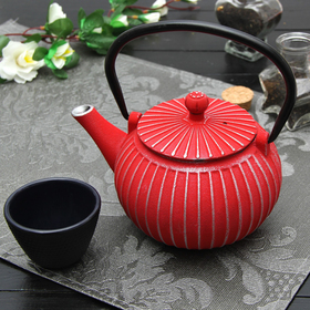 Чайник «Тео», 500 мл, с ситом, цвет красный