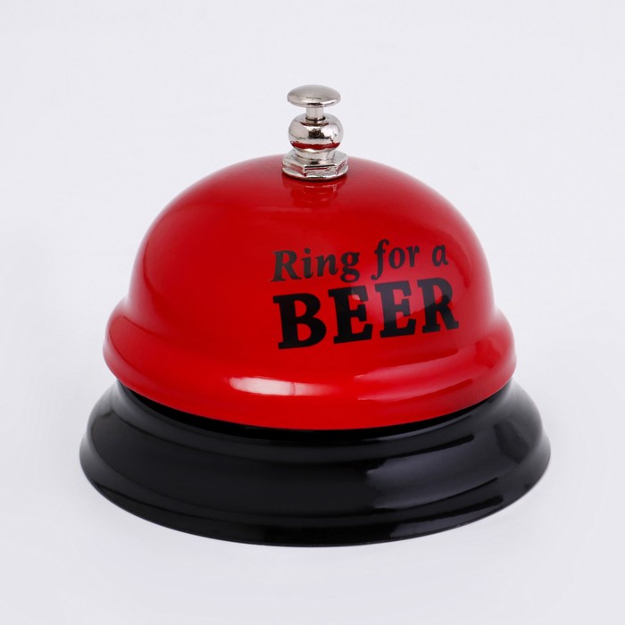 Звонок настольный "Ring for a beer", 7.5х7.5х6.5 см, микс