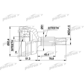 Шрус наружный Patron PCV1004 2779851