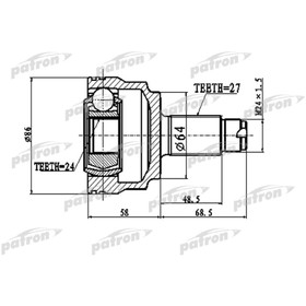 Шрус наружный Patron PCV1796 2783154