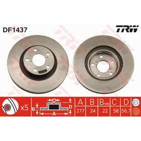 Диск тормозной TRW DF1437 3111267
