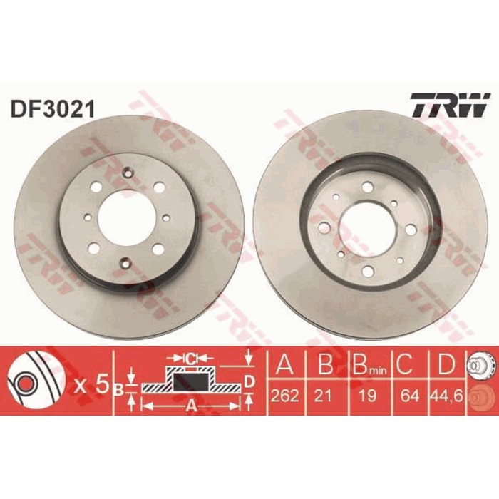 Диск тормозной TRW DF3021