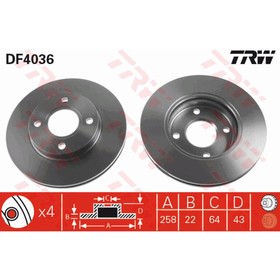 Диск тормозной TRW DF4036 3111313