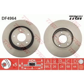 Диск тормозной TRW DF4964 3111486