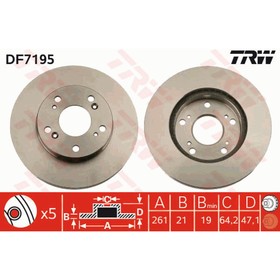 Диск тормозной TRW DF7195 3111530