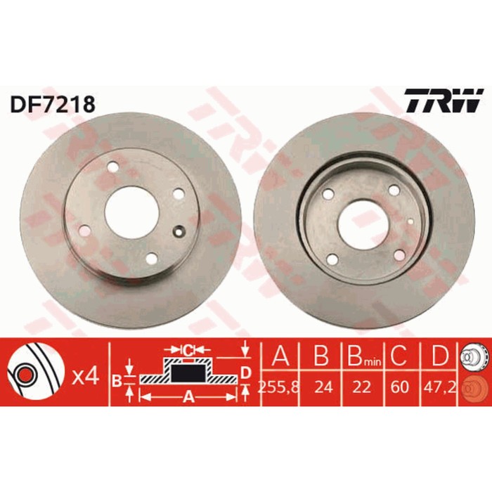 Диск тормозной TRW DF7218