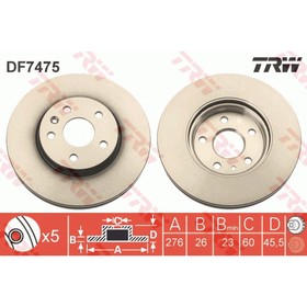 Диск тормозной TRW DF7475 3111543