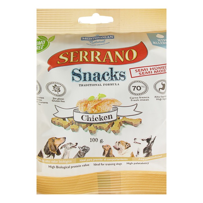 Лакомство Serrano Snacks для собак, курица, 100 г