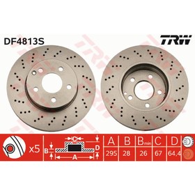 Диск тормозной TRW DF4813S 3098013