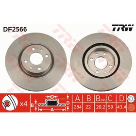 Диск тормозной TRW DF2566 3111276