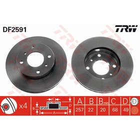 Диск тормозной TRW DF2591 3111279