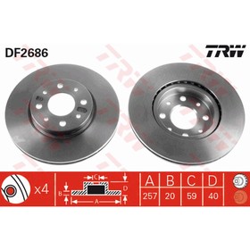 Диск тормозной TRW DF2686 3111287