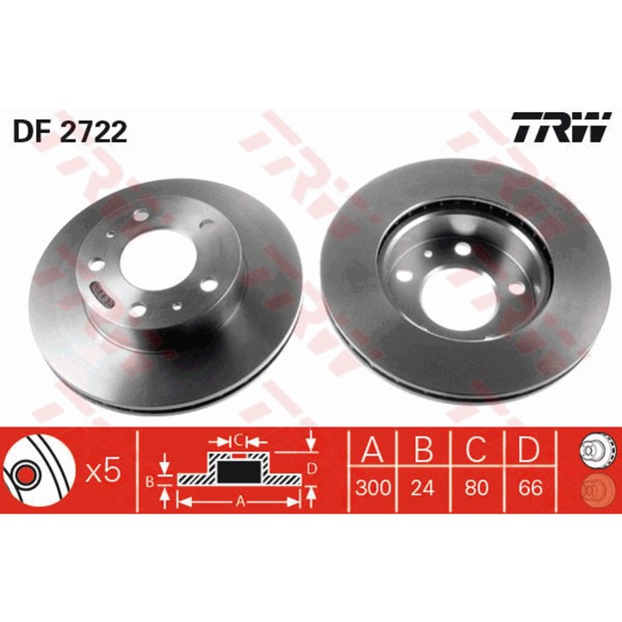 Диск тормозной TRW DF2722