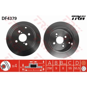 Диск тормозной TRW DF4379 3111383