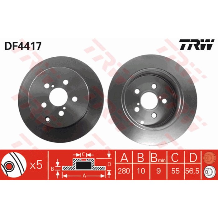 Диск тормозной TRW DF4417