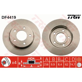 Диск тормозной TRW DF4419 3111395