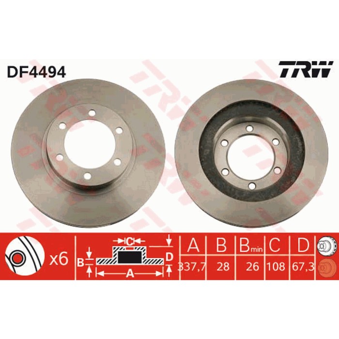 Диск тормозной TRW DF4494