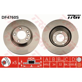 Диск тормозной TRW DF4760S 3111438