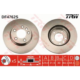 Диск тормозной TRW DF4762S 3111439