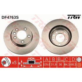 Диск тормозной TRW DF4763S 3111440