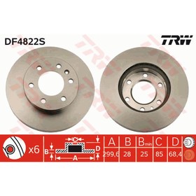 Диск тормозной TRW DF4822S 3111451