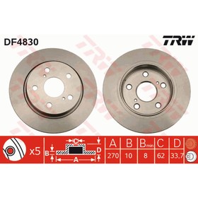 Диск тормозной TRW DF4830 3111456