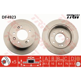 Диск тормозной TRW DF4923 3111472