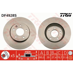 Диск тормозной TRW DF4928S 3111473