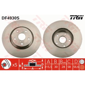 Диск тормозной TRW DF4930S 3111474