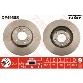Диск тормозной TRW DF4958S 3111482