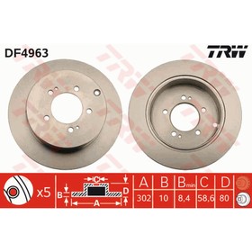 Диск тормозной TRW DF4963 3111485