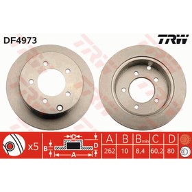 Диск тормозной TRW DF4973 3111489
