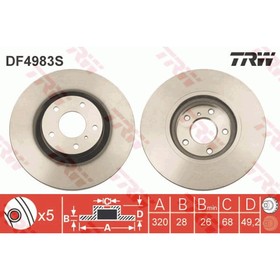 Диск тормозной TRW DF4983S 3111491