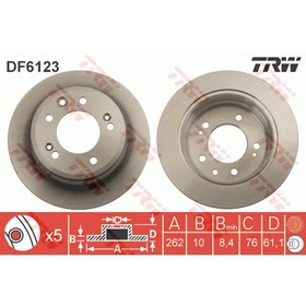Диск тормозной TRW DF6123 3111507