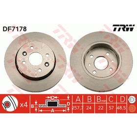 Диск тормозной TRW DF7178 3111529