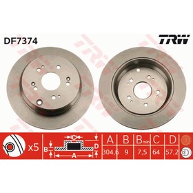 Диск тормозной TRW DF7374 3111542