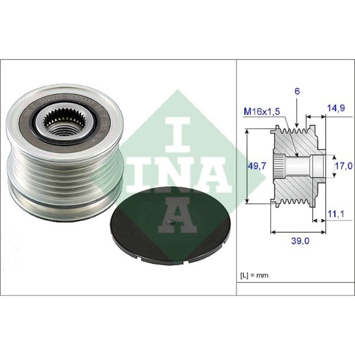 Шкив генератора INA 535005010