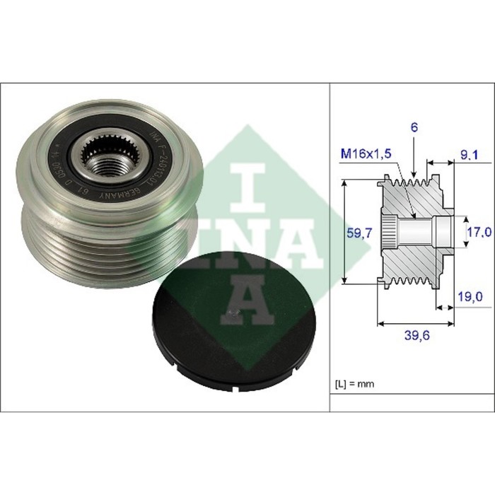 Шкив генератора INA 535006510