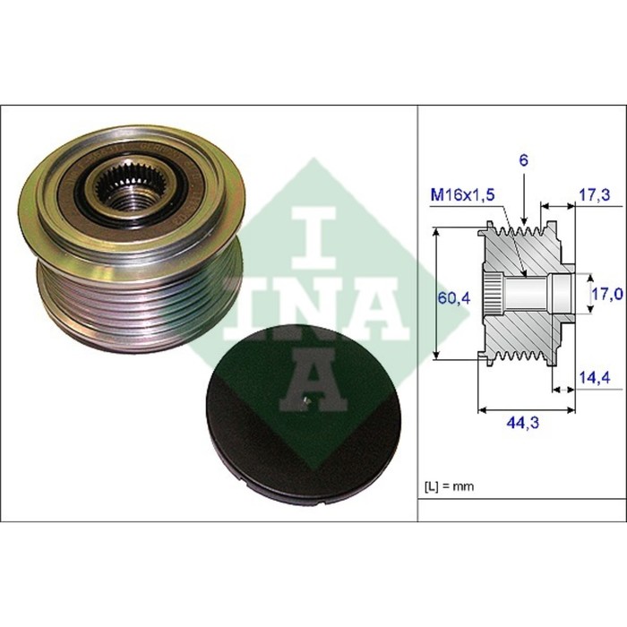 Шкив генератора INA 535020710