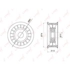 LYNXauto PB7013 Ролик промежуточный навесного оборудования 3141232