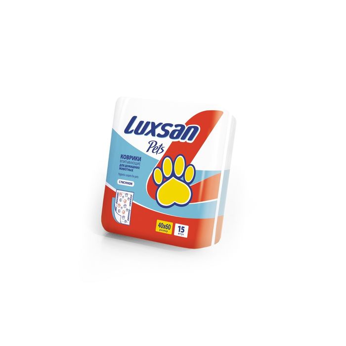 Пеленки LUXSAN Pets Premium №15 для животных, целлюлоза, 40 х 60 см, 15 шт